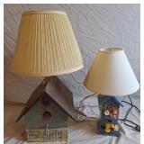 2 Birdhouse Accent Lamps