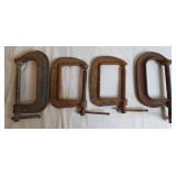 4 C-Clamps, Craftsman and Others