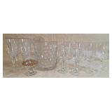 Crystal Champagne Flutes, Wine Goblets, Pitcher