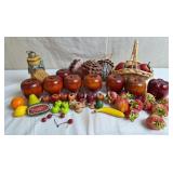 Wooden Apples, Faux Fruit & Bar Harbor Cake Tester