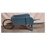 Primitive Wooden Wheelbarrow