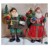2 Clothtique By Possible Dreams Santa Ornaments