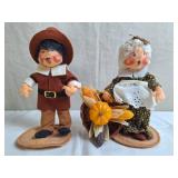 Annalee Thanksgiving Pilgrim Couple Dolls
