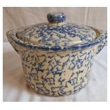Robinson-Ransbottom Pottery Blue Spongeware Pot