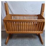 Oak Baby Cradle