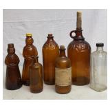 Antique Purex Amber & Other Medicine Bottles