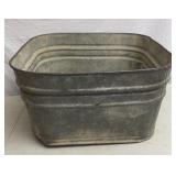 Antique Galvanized Wash Tub