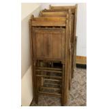 (8) Antique Wooden Folding Chairs