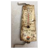 Vtg Decatur Co. Coop Metal Thermometer