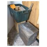 Large Wood Blocks & Tote of small blocks