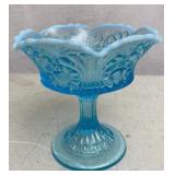 Fenton Opalescent Flower & Fan Candy Dish
