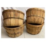 (4) Half Bushel Fruit Baskets