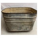 Antique Galvanized Wash Tub W/Drain