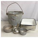 Enamel Refrigerator Drawer, Bucket