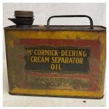 Antique McCormick-Deering Cream Separator Oil Tin