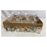 Crystal Champagne Glasses & Mini Shot Glasses