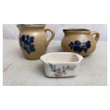 Pfaltzgraff Creamers & toothpick holder