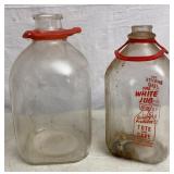 Antique Gallon & Half Gallon Milk Bottles