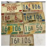 1970s Indiana License Plates