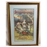 Framed Deere & Company Plows Print