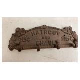 Cast Metal Haircut Signage 13x5