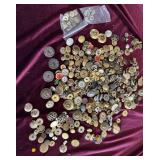 Brass and Gold Tone Buttons