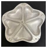 Primitive Riveted Valentine Heart Cake Pan