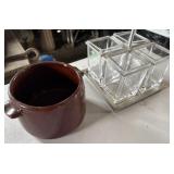 Astoria Metal/Glass Caddy and Bean Pot