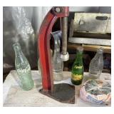 VTG Cast Iron Bottle Capper/ Bottles