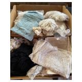 Box of Vintage Colored Lace