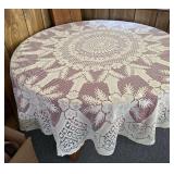 Round Crotched Lace Tablecloth