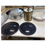 Enamelware Bowl, Pressure Cooker and More