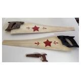 Hand Painted Saws with Star Motif