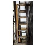 VTG 8Ft. Wooden Ladder