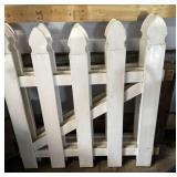 3 Sections of White Vinyl Fence