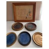 Needlepoint Grandma Picture/ Oval Frames