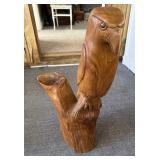 Carved Eagle on a Tree Stump