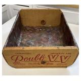 Double V V Cardinal Wooden Crate