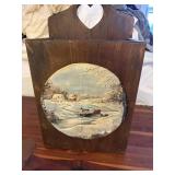 Wood Box with Hand Painted Winter Scene