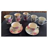 Porcelain Mugs, Teacups and Saucers