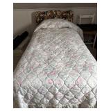 Twin Bed with Sheets,Pillow and Bedspread