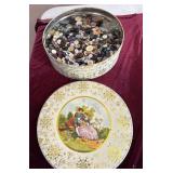 VTG Tin of Old Buttons