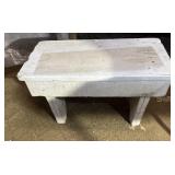 VTG White Wooden Bench