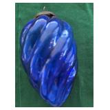 Rare German Kugel Cobalt Blue Ornament