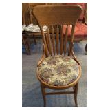 Early Carved Oak Spindle Back Dining Chair