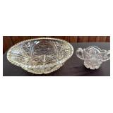 Vintage Serving Bowl and Imperial Glass Sugar Bowl