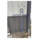 Blue Cross made from Horseshoes