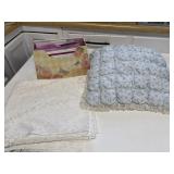 Assortment of Cards, Lace Tablecloth and Pillow