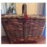 Antique Hand Woven Splint Basket