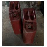 Pair of Red Jerry Cans
